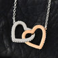 Interlocking Hearts Necklace, with Message Card