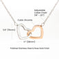 Interlocking Hearts Necklace, with Message Card