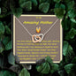 Interlocking Hearts Necklace, with Message Card