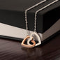 Interlocking Hearts Necklace, with Message Card