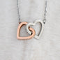 Interlocking Hearts Necklace, with Message Card