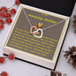 Interlocking Hearts Necklace, with Message Card