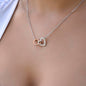 Interlocking Hearts Necklace, with Message Card