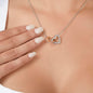 Interlocking Hearts Necklace, with Message Card