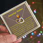 Interlocking Hearts Necklace, with Message Card
