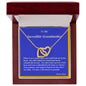 Interlocking Hearts Necklace, with Message Card