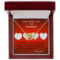 Interlocking Hearts Necklace, For Soulmate, Girlfriend, Wife, Valentine's Day, Custom Message Card