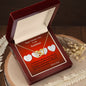 Interlocking Hearts Necklace, For Soulmate, Girlfriend, Wife, Valentine's Day, Custom Message Card