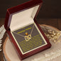 Interlocking Hearts Necklace, with Message Card