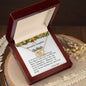 Interlocking Hearts Necklace, For Her, Custom Message Card