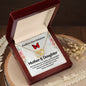 Interlocking Hearts Necklace, Custom Message Card