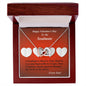 Interlocking Hearts Necklace, For Soulmate, Girlfriend, Wife, Valentine's Day, Custom Message Card