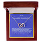 Interlocking Hearts Necklace, with Message Card