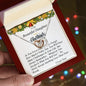 Interlocking Hearts Necklace, For Her, Custom Message Card