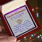 Interlocking Hearts Necklace, For Her, Custom Message Card