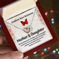 Interlocking Hearts Necklace, Custom Message Card
