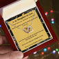Interlocking Hearts Necklace, with Custom Message Card