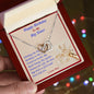 Interlocking Hearts Necklace, For Her, Custom Message Card
