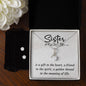 Alluring Beauty Necklace and Cubic Zirconia Earring Set, Sister Gift, Mom, Christmas, Jewelry, Necklace, Message Card