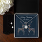 Eternal Hope Necklace and Cubic Zirconia Earring Set, For Her, Wife, Future Wife, Girlfriend, w/ Message Card