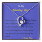 Forever Love Necklace, For Her, Custom Message Card