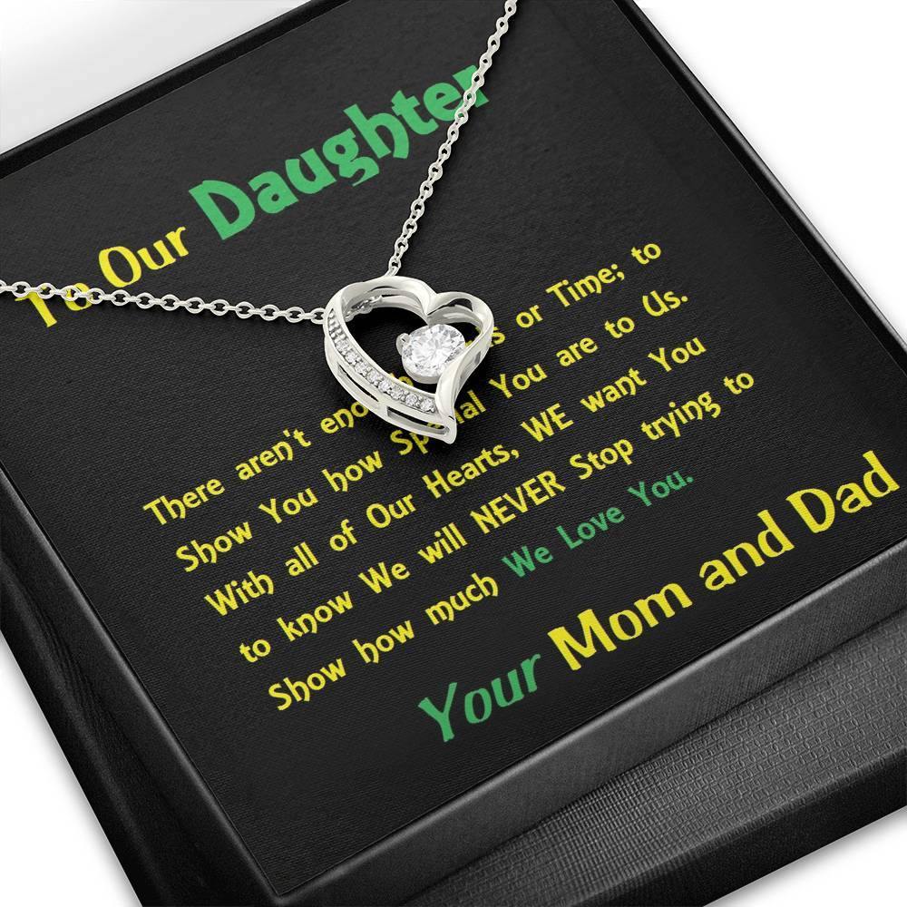 Forever Love Necklace, For Daughter, Gift For Our Daughter, Shineon Jewelry, Christmas Gift, Birthday Gift, Message Card Jewelry - Gifts 4 Your Season