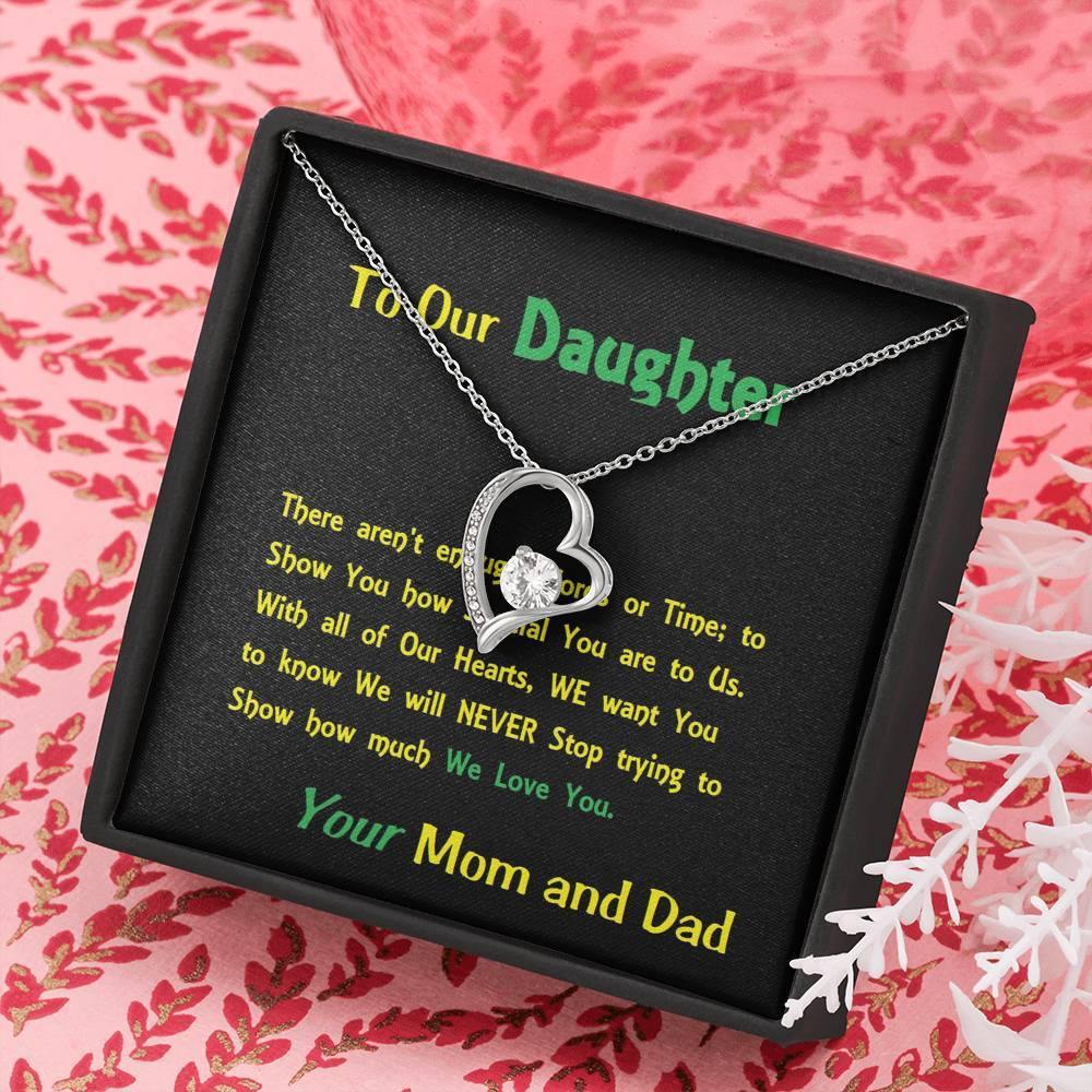 Forever Love Necklace, For Daughter, Gift For Our Daughter, Shineon Jewelry, Christmas Gift, Birthday Gift, Message Card Jewelry - Gifts 4 Your Season