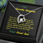 Forever Love Necklace For My Favorite Daughter, Gift For Daughter, Shineon Jewelry, Christmas Gift, Birthday Gift, Message Card Jewelry - Gifts 4 Your Season