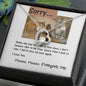 Sorry Forever Love Necklace, Apology Message Card Jewelry for Her, Cat Lover Gift, Christmas Gift, Gift Idea, Gift for Her - Gifts 4 Your Season