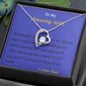 Forever Love Necklace, For Her, Custom Message Card
