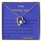 Forever Love Necklace, For Her, Custom Message Card