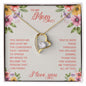 Forever Love Necklace, For Her, Mother, Christmas, Birthday, Mom on Mother's Day, with Message Card