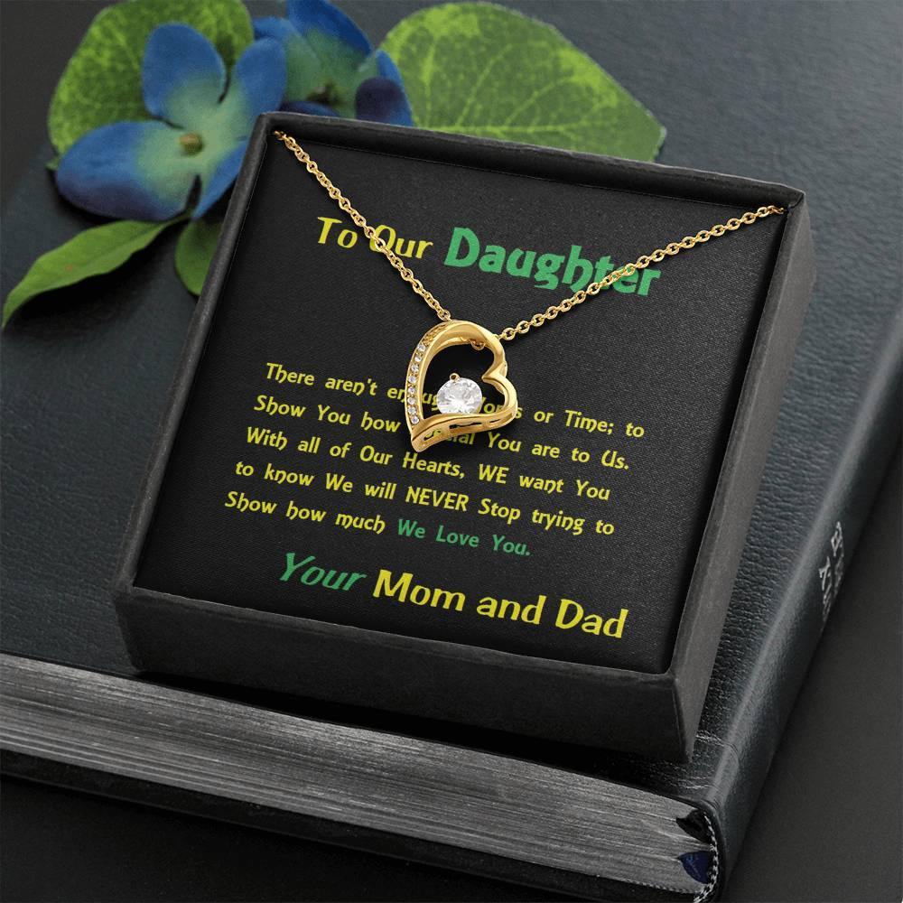 Forever Love Necklace, For Daughter, Gift For Our Daughter, Shineon Jewelry, Christmas Gift, Birthday Gift, Message Card Jewelry - Gifts 4 Your Season