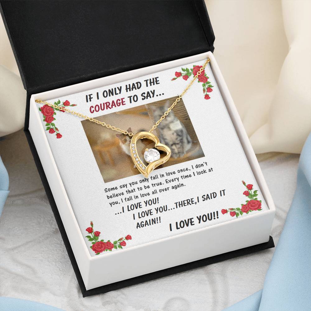 Forever Love Necklace | Girlfriend From Boyfriend | Wife From Husband | Birthday | Anniversary | Christmas Gift | Message Card Jewelry