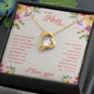 Forever Love Necklace, For Her, Mother, Christmas, Birthday, Mom on Mother's Day, with Message Card