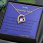 Forever Love Necklace, For Her, Custom Message Card