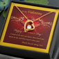 Forever Love Necklace, For Her, Valentine's Day, Mother, Wife, Girlfriend, Sister, with Custom Message Card