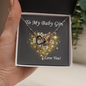 Two Hearts Necklace, For Her, Valentine's Day, Mother, Wife, Girlfriend, with Custom Message Card