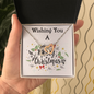 Two Hearts Necklace, For Her, Friend, for Christmas, Anniversary, Birthday, Valentine's Day, Mother's Day, with Custom Message Card