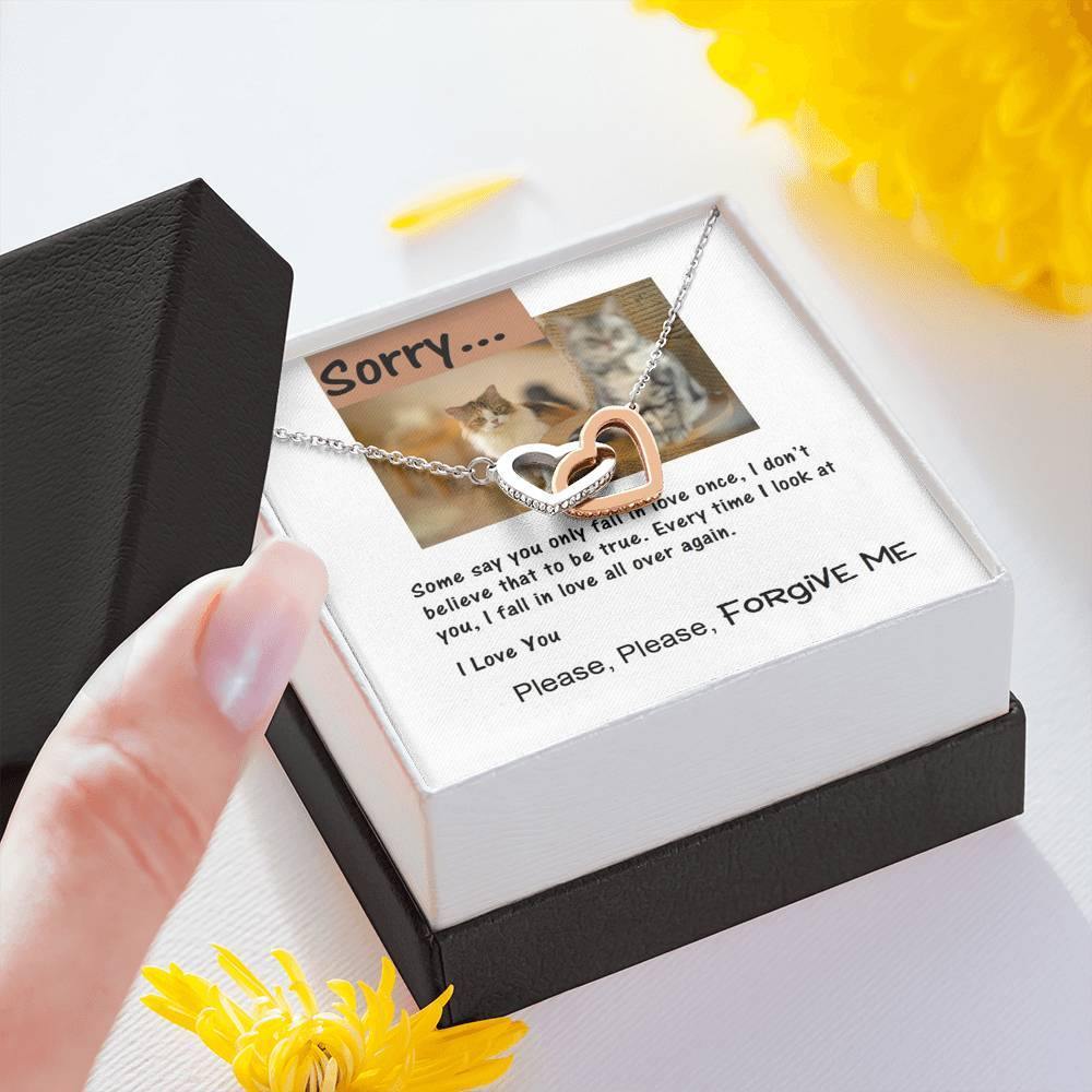 Sorry Hearts, Apology Message Card Jewelry for Her, Cat Lover Gift, Christmas Gift, Gift Idea, Gift for Her - Gifts 4 Your Season