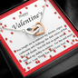 Two Hearts Necklace, For Her, Valentine's Day, Mother, Wife, Girlfriend, with Custom Message Card