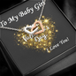 Two Hearts Necklace, For Her, Valentine's Day, Mother, Wife, Girlfriend, with Custom Message Card