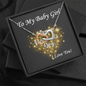 Two Hearts Necklace, For Her, Valentine's Day, Mother, Wife, Girlfriend, with Custom Message Card