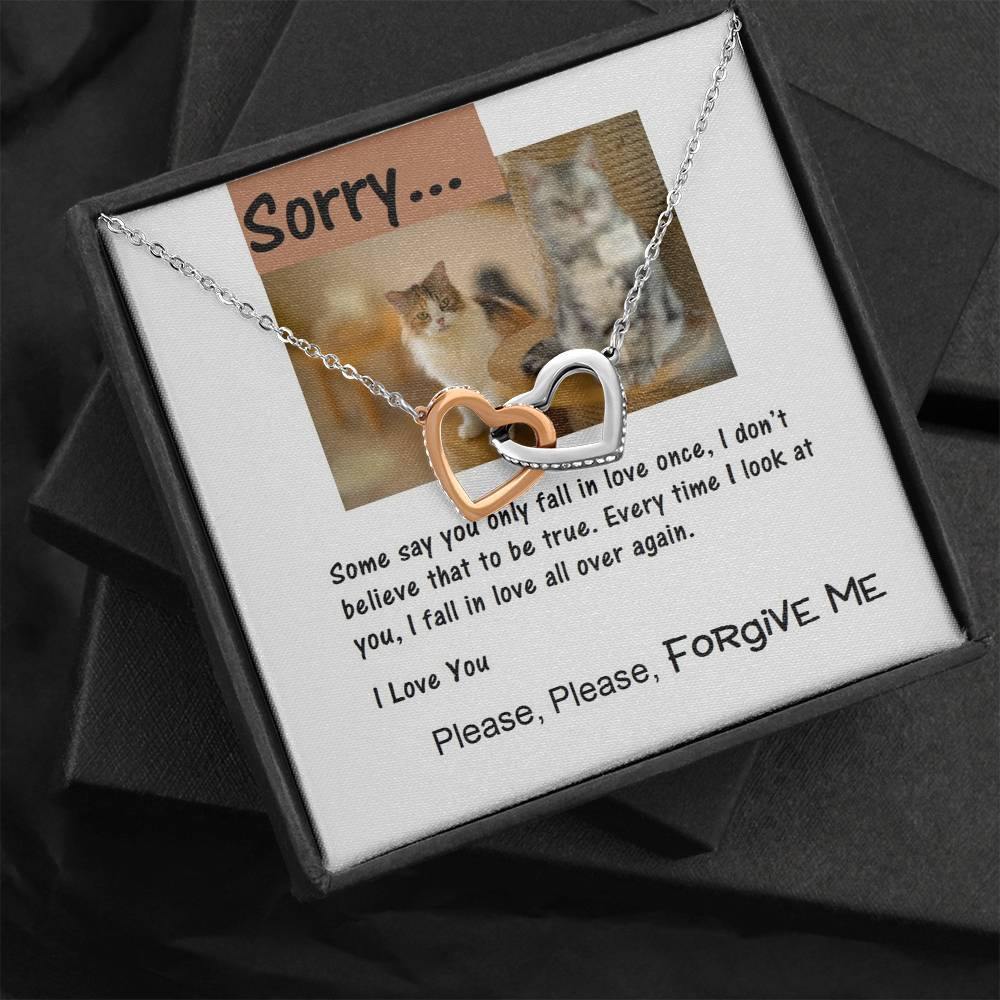 Sorry Hearts, Apology Message Card Jewelry for Her, Cat Lover Gift, Christmas Gift, Gift Idea, Gift for Her - Gifts 4 Your Season