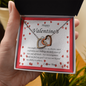 Two Hearts Necklace, For Her, Valentine's Day, Mother, Wife, Girlfriend, with Custom Message Card