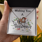 Two Hearts Necklace, For Her, Friend, for Christmas, Anniversary, Birthday, Valentine's Day, Mother's Day, with Custom Message Card