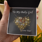 Two Hearts Necklace, For Her, Valentine's Day, Mother, Wife, Girlfriend, with Custom Message Card