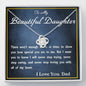 Love Knot Necklace, From Dad, Custom Message Card