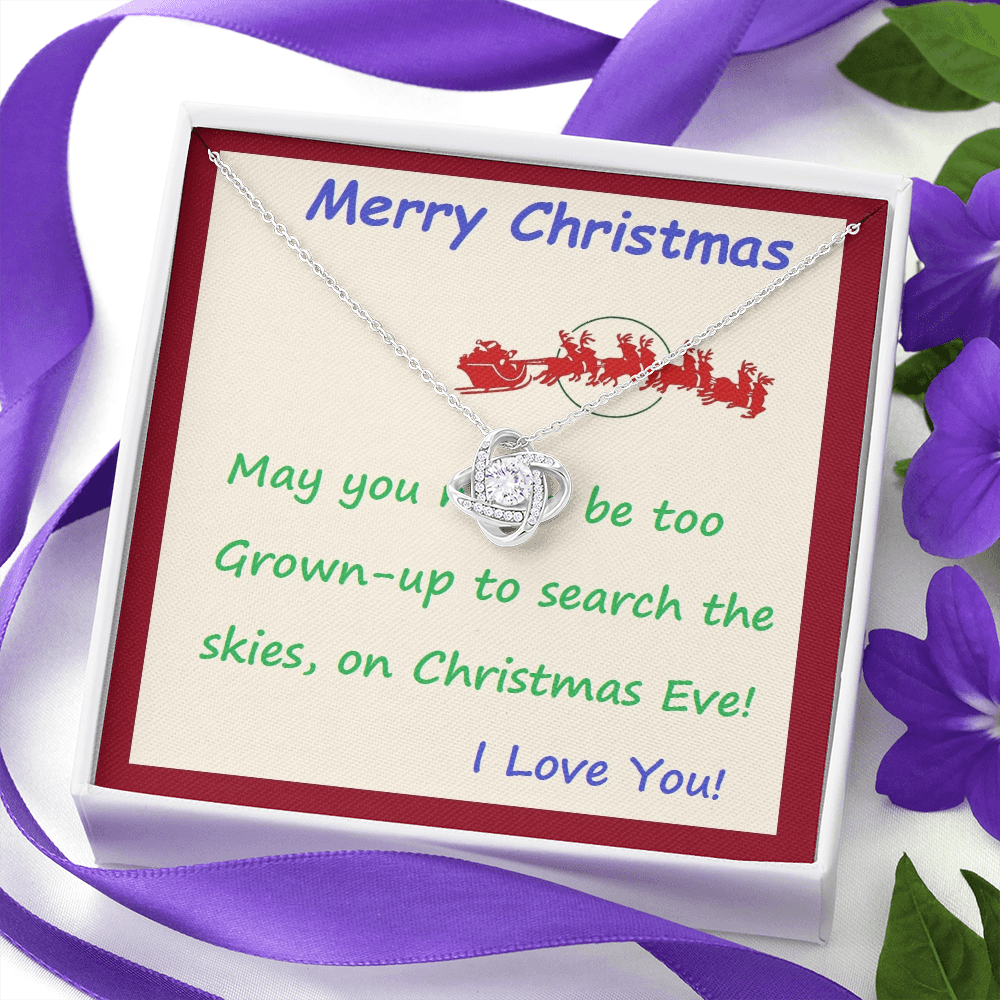 Love Knot Necklace, For Her, Friend, Sister, for Christmas, Anniversary, Birthday, Valentine's Day, Mother's Day, with Custom Message Card