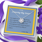 Love Knot Necklace, For Her, Valentine's Day, Sister, Mother, Wife, Girlfriend, with Custom Message Card